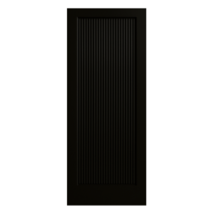 Black Ravenna Reeded 1 Panel FD30 Fire Door