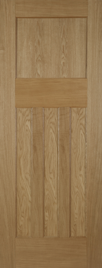 Unfinished Oak 1930 4 panel FD30 Fire Door
