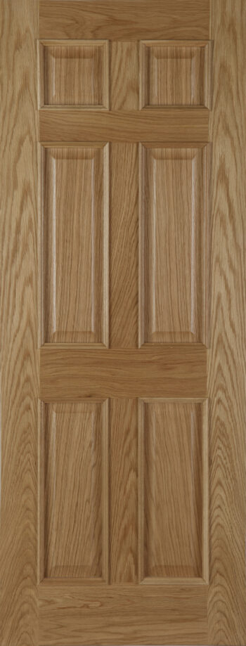 Unfinished Oak 6 panel Recessed