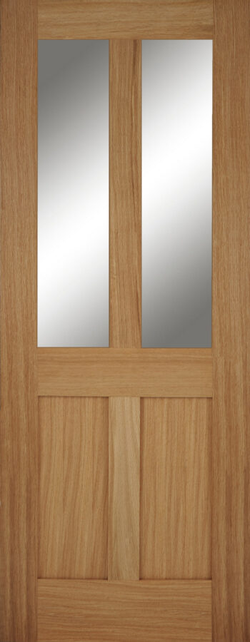 Unfinished Oak Bristol 2 Light Glazed FD30 Fire Door