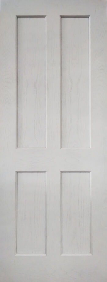 White Primed Oak Essex 4 Panel FD30 Fire Door