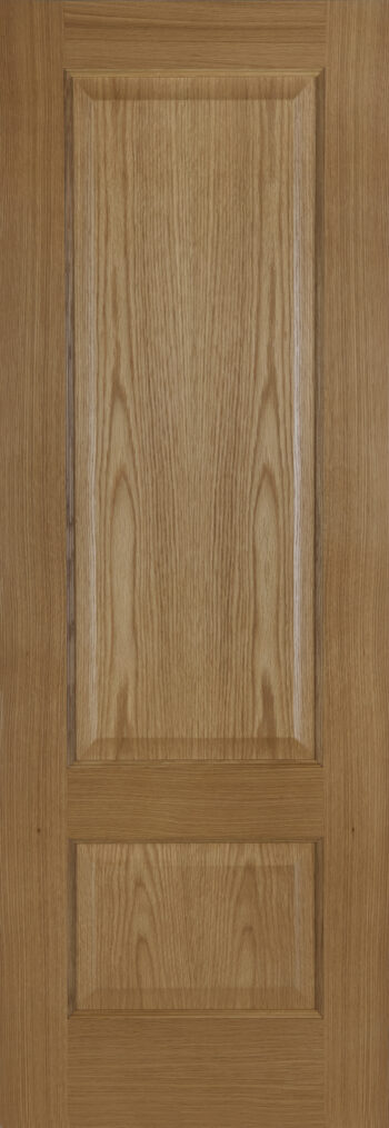 Pre-finished Oak Heath 2 Panel FD30 Fire Door