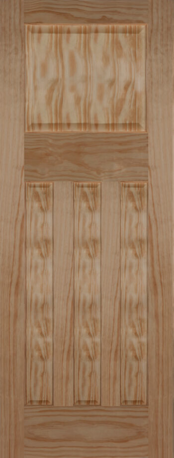 Unfinished Pine 1930 4 panel FD30 Fire Door