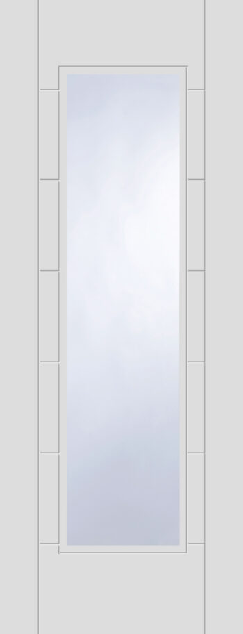 White Primed Corsica 1 Light Glazed FD30 (Trade Range) Fire Door