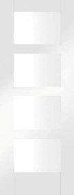 White Primed Contemporary 4 Light Glazed