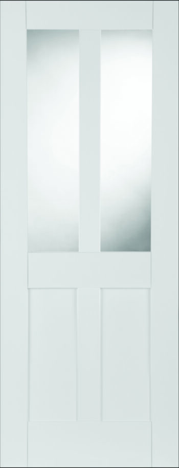 White Primed Shaker 2 Panel 2 Light Glazed