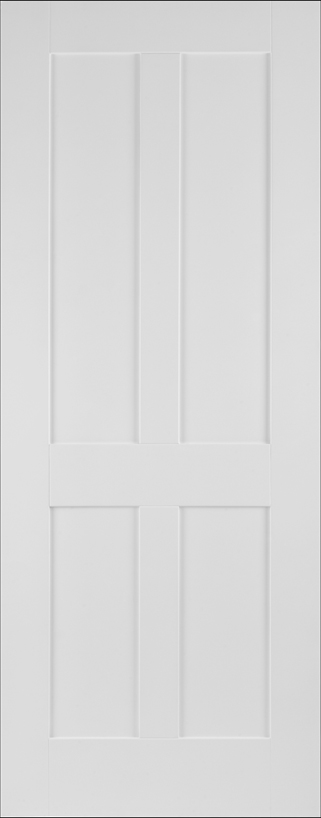 White Primed Shaker 4 Panel FD30 Fire Door